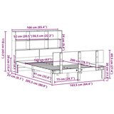 vidaXL Knjižna postelja brez vzmetnice bela 160x200 cm trdna borovina | Shoptok.si