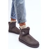 Boto Women's Padded Snow Boots With Decoration Grey Siriol | Shoptok.si