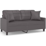 Maison Chic kavč - Sofa - Kanape dvosed z okrasnimi blazinami siv 140 cm umetno usnje, (21727606) Cene