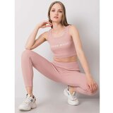 Fashion Hunters za fitnes pink prugasti sportski set Cene
