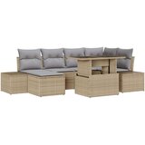 vidaXL dvorišni kauč set Set od 7 Bež Ratan Kutni dvorišni kauč | shoptok.hr
