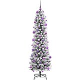 vidaXL Umjetno božićno drvce s stalakom Zelena i bijela 210 cm | shoptok.hr