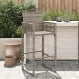Maison Chic Vrtni barski stolčki - Stol za vrt 2 kosa siv poli ratan JS211, (21878075) | Shoptok.si