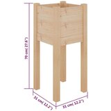 vidaXL vrtno cvetlično korito 31x31x70 cm trdna borovina | Shoptok.si