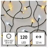 Emos LED božična veriga utripajoča, 12 m, zunanja in notranja, topla/hladna bela, časovnik D4AN02 | Shoptok.si