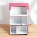 Ginger Home dječja polica kućica Super Girl, ružičasta za spremanje igračaka i knjiga | shoptok.hr