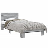 Furnova Posteljni okvir siva sonoma 90x200 cm inženirski les in kovina, (21942279) | Shoptok.si