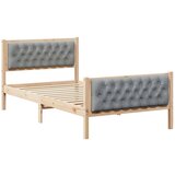 vidaXL Konstrukcija postelje z vzglavjem Svetlo siva 100 x 200 cm, (5000084514) Cene