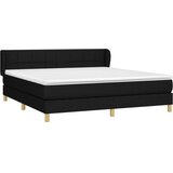  S oprugama i madracem crni 180x200 cm od tkanine | shoptok.hr