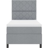 vidaXL Krevet s box springom s madracem svjetlosiva 100x200 cm tkanina | shoptok.hr