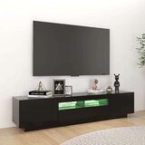 vidaXL TV ormarić s LED svjetlima crni 180 x 35 x 40 cm | shoptok.hr
