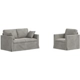  Set sofe 2 pcs Svijetlo siva 138 x 78 x 80 cm Baršun | shoptok.hr