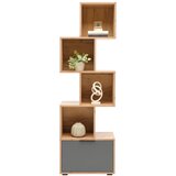 Mömax regal steps, barva hrasta, antracit | Shoptok.si