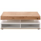 Bessagi Home klubska miza cara, bela, hrast, 2 predala | Shoptok.si