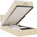vidaXL Otomanski posteljni okvir z vzmetnico krem 80x200 cm blago, (21608881) | Shoptok.si