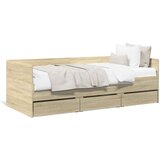  Dnevni krevet s ladicama bez madraca boja hrasta 90x200 cm | shoptok.hr