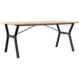  Blagovaonski stol Y-oblika 180x90x75,5 cm od borovine i čelik | Eponuda.com
