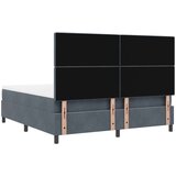 Box Spring Krevet s Madracem Tamno Siva Super King Baršun | shoptok.hr