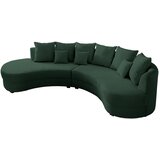 Livetastic Wohnlandschaft, rebrasti žamet temno zelena | Shoptok.si