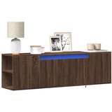 vidaXL Zidni TV ormarić LED svjetlima smeđa boja hrasta 135x31x39,5 cm | shoptok.hr