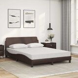 Krevet s madracem Dover smeđi 120 x 200 cm od umjetne kože | Eponuda.ba