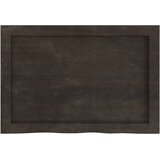  Zidna polica tamnosmeđa 60x40x(2-6) cm od obrađene hrastovine | shoptok.hr