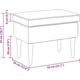  Stolica za noge Tamnosiva 55 x 35 x 41 cm Baršun | shoptok.hr