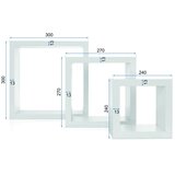 Tutumi Set Visećih Polica od 3 Komada Bijeli FFT300/270/240 | shoptok.hr