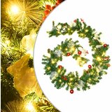  Božićna girlanda s LED svjetlima zelena 2,7 m PVC | shoptok.hr