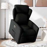  Električni naslonjač na podizanje od tkanine crni | shoptok.hr