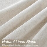 TOPFINEL 2x 240×140cm Polprosojne lanene zavese z rinkami | Shoptok.si