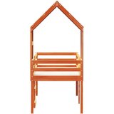 Visoki krevet s krovom voštano smeđi 90x190 cm masivna borovina | shoptok.hr