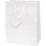  Vrečka darilna plast. mat a5 22,9x9,8x17,8 PROMOCIJA - BELA | Shoptok.si