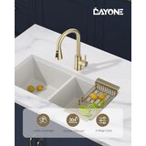 DAYONE zlata izvlečna kuhinjska armatura s 3 funkcijami curka | Shoptok.si