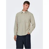 Only Beige Mens Upper Corduroy Shirt & SONS Alp - Men