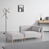 Bessagi Home počivalnik fanny, svetlo siva, s taburejem | Shoptok.si