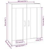 Viseći Viseča stenska omarica bela 69,5x32,5x90 cm, (20654262) | Shoptok.si
