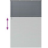 vidaXL Okenska roleta z zavesami Drugo Temno siva 140 x 220 cm Aluminij | Shoptok.si