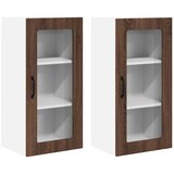 vidaXL Stenska kuhinjska omarica 2 pcs Rjav hrast 40 x 31 x 80 cm, (5000091904) | Shoptok.si