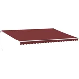 vidaXL Ročno zložljiva tenda bordo 500x300 cm, (21260609)