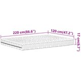  Madrac od pjene bijeli 120x220 cm tvrdoća H2 H3 | shoptok.hr