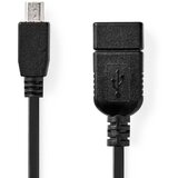 Nedis CCGB60315BK02 USB Adapter 2.0, Mini 5-Pin muski na USB-A zenski, 480 Mbps, OTG, 0.20m, Black | Eponuda.com