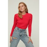 Trendyol red Striped Knitwear Sweater Cene