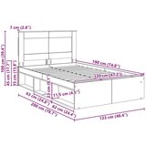  Okvir za krevet Umjetnička hrastovina 120 x 190 cm | shoptok.hr