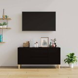 TV ormarić crni 102 x 44,5 x 50 cm od konstruiranog drva | Eponuda.com