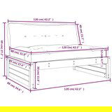 vidaXL Sredinski kavč 120x80 cm trden les douglas | Shoptok.si