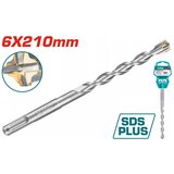 Total SDS plus burgija 6 X 210mm, krstasti vrh | ePonuda.com