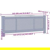  Pokrov za radijator mdf sivi 205 cm | shoptok.hr