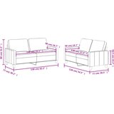  2-dijelni set sofa s jastucima boja cappuccina od umjetne kože | shoptok.hr