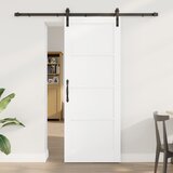 vidaXL drsna vrata s kompletom okovja bela 78x202 cm masivni les borov, notranja vrata 'ORKDAL'bela 78x202x4 cm masivni les borov | Shoptok.si